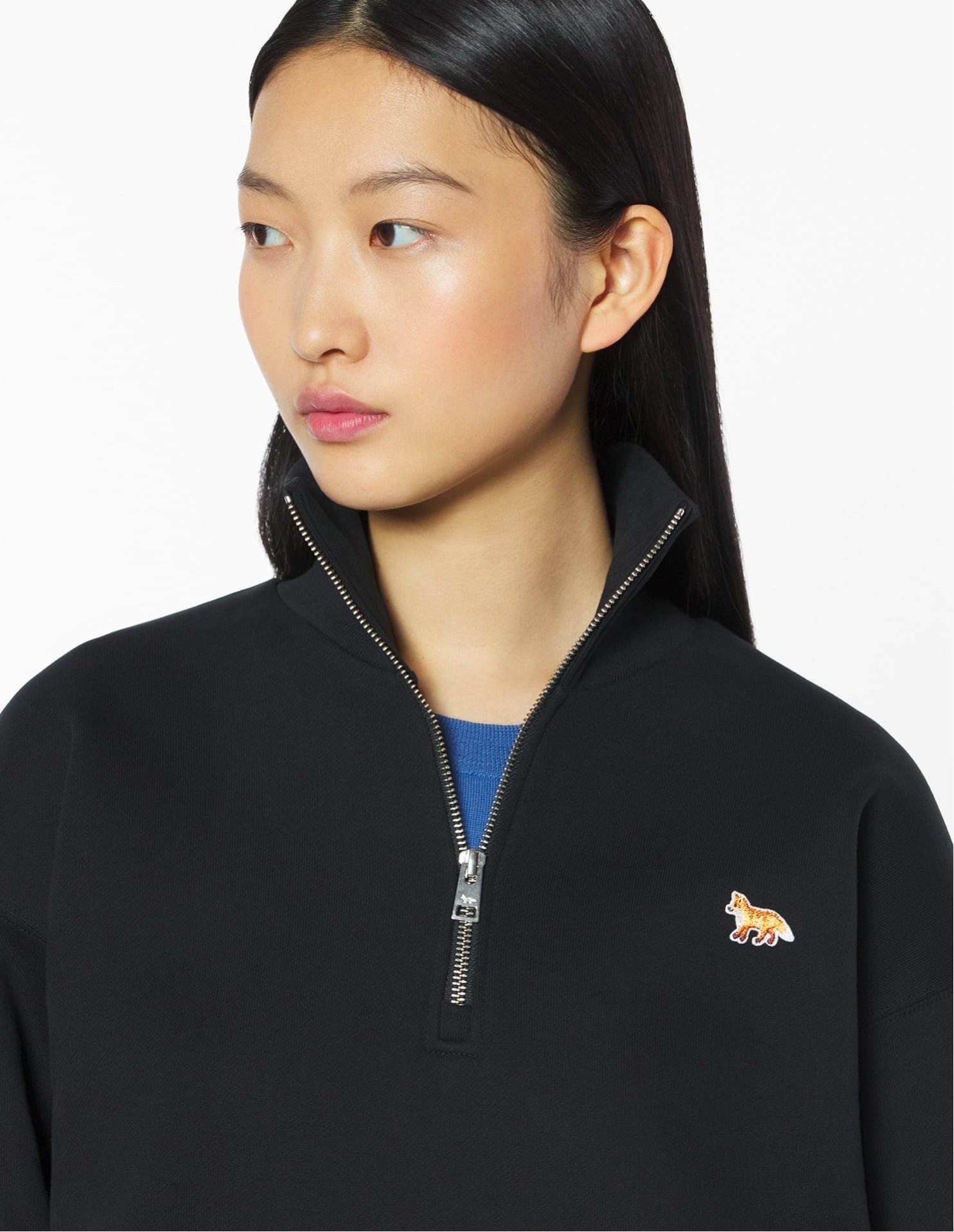 MAISON KITSUNE｜MAISON KITSUNE/(W)BABY FOX HALF ZIPPED SWEATSHIRT