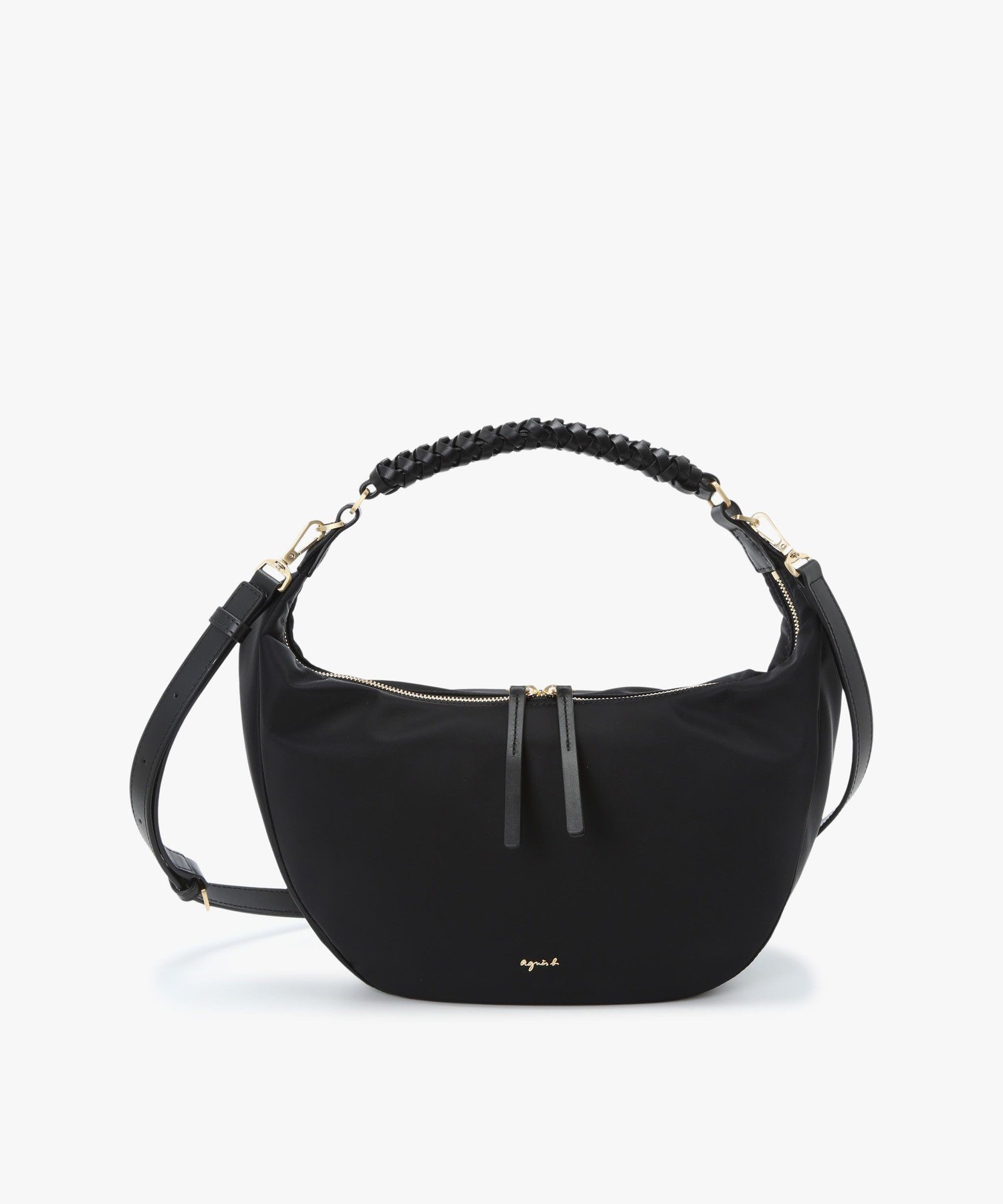 agnes b.｜ナイロン 2way ミディアム ショルダーバッグ 