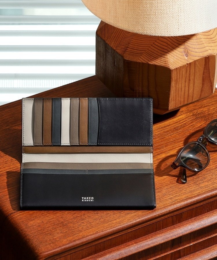 TAKEO KIKUCHI｜アンティーク調レザー 2つ折り長財布 | Rakuten