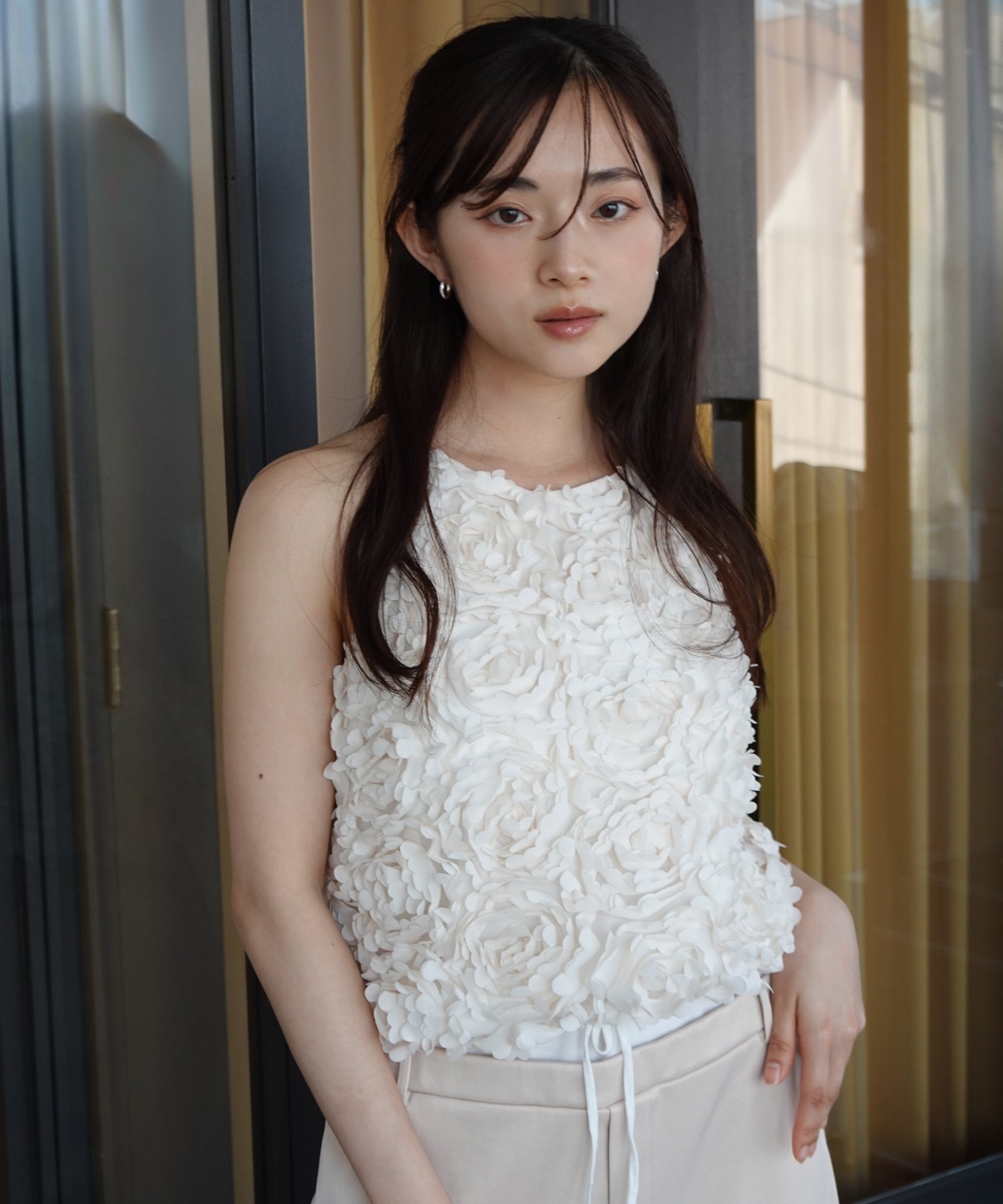 EIMY ISTOIRE｜ボリュームフラワーモチーフアメスリトップス | Rakuten