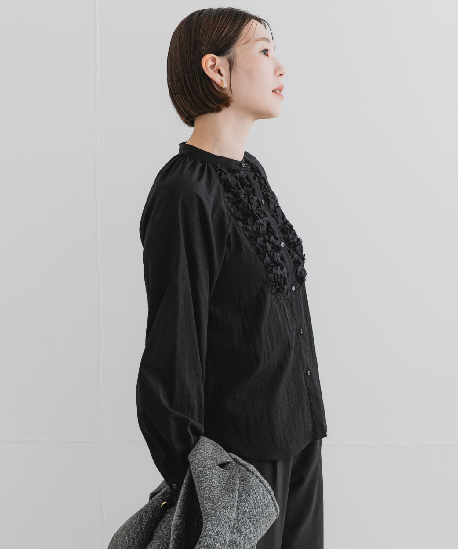 URBAN RESEARCH ROSSO｜F by ROSSO モチーフレース切替ブラウス