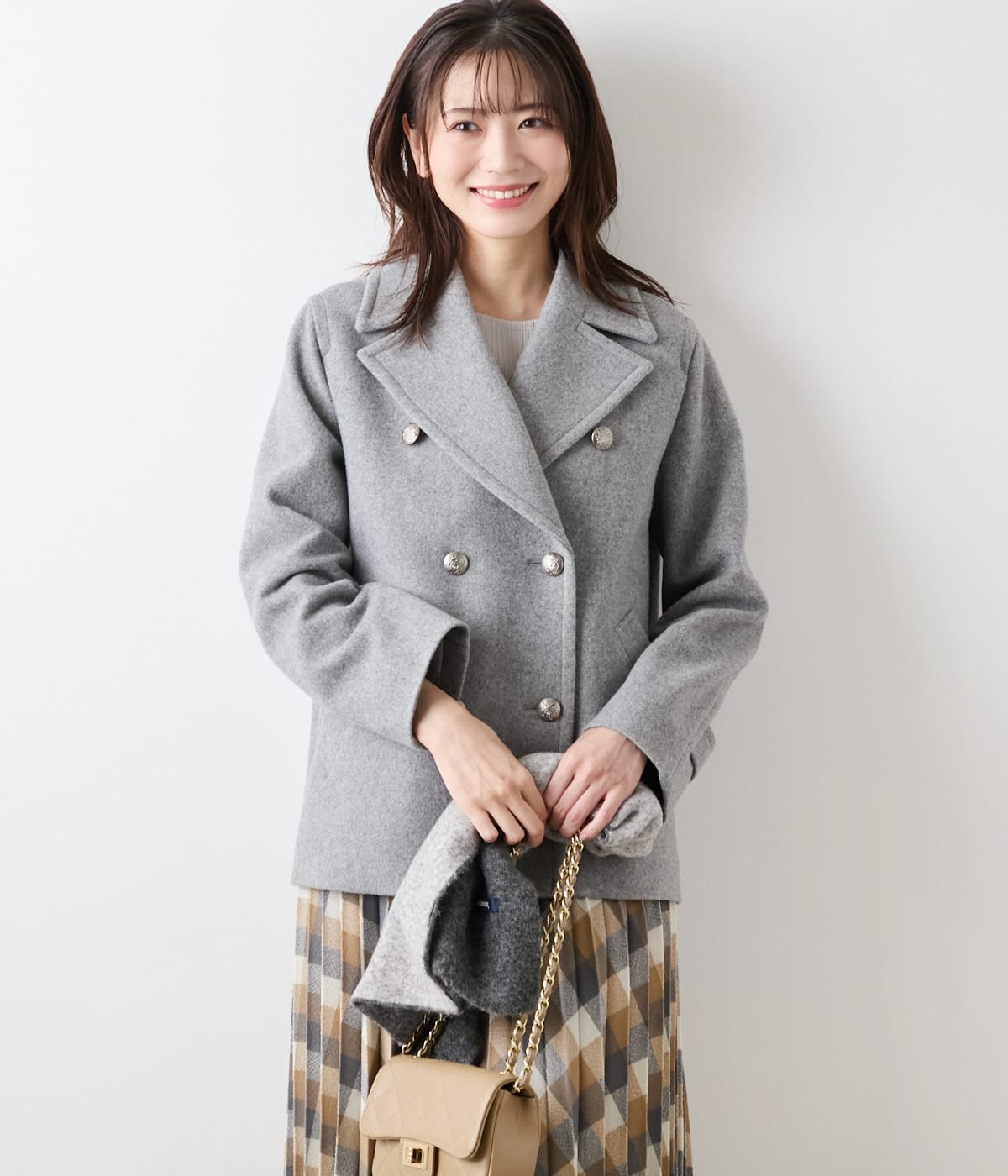 kate spade new york｜【公式】ウール クロップド ピーコート