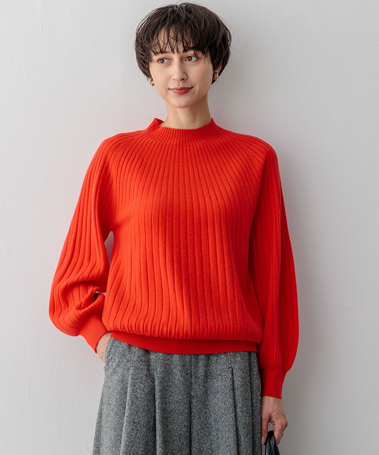 23区｜セミウーステッド モックネック ニット | Rakuten Fashion(楽天