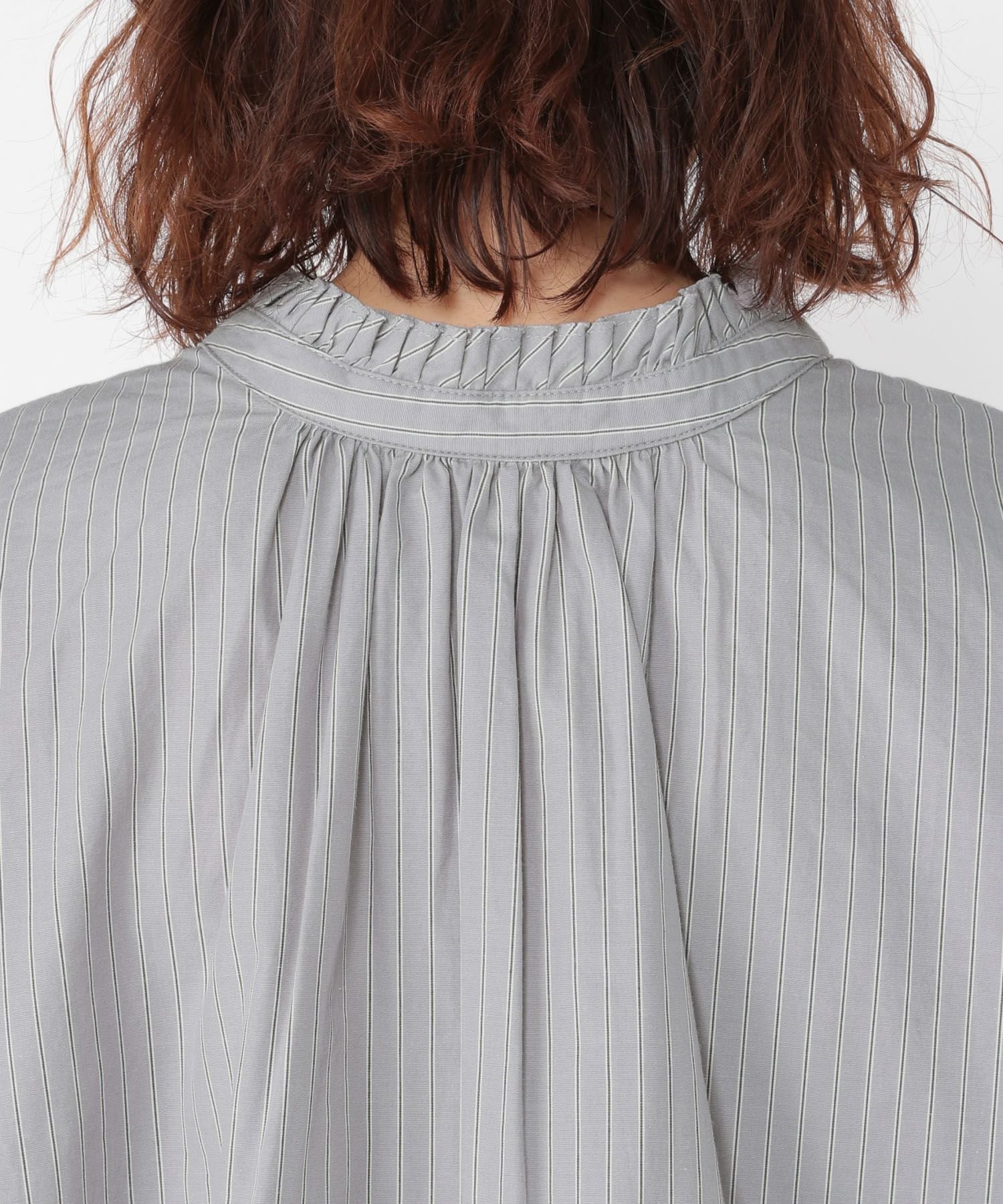 studio CLIP｜ダブルフロントポプリンストライプブラウス | Rakuten