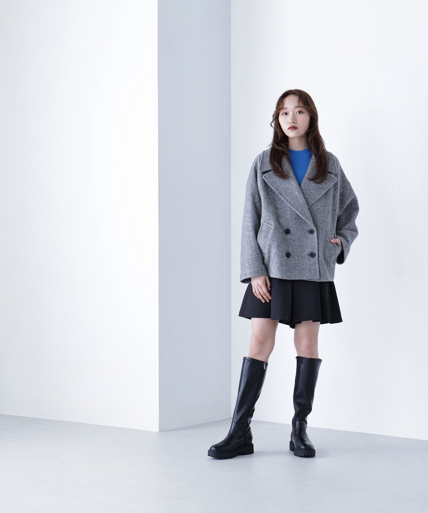 NATURAL BEAUTY BASIC｜ウーリーフォルムハーフコート | Rakuten