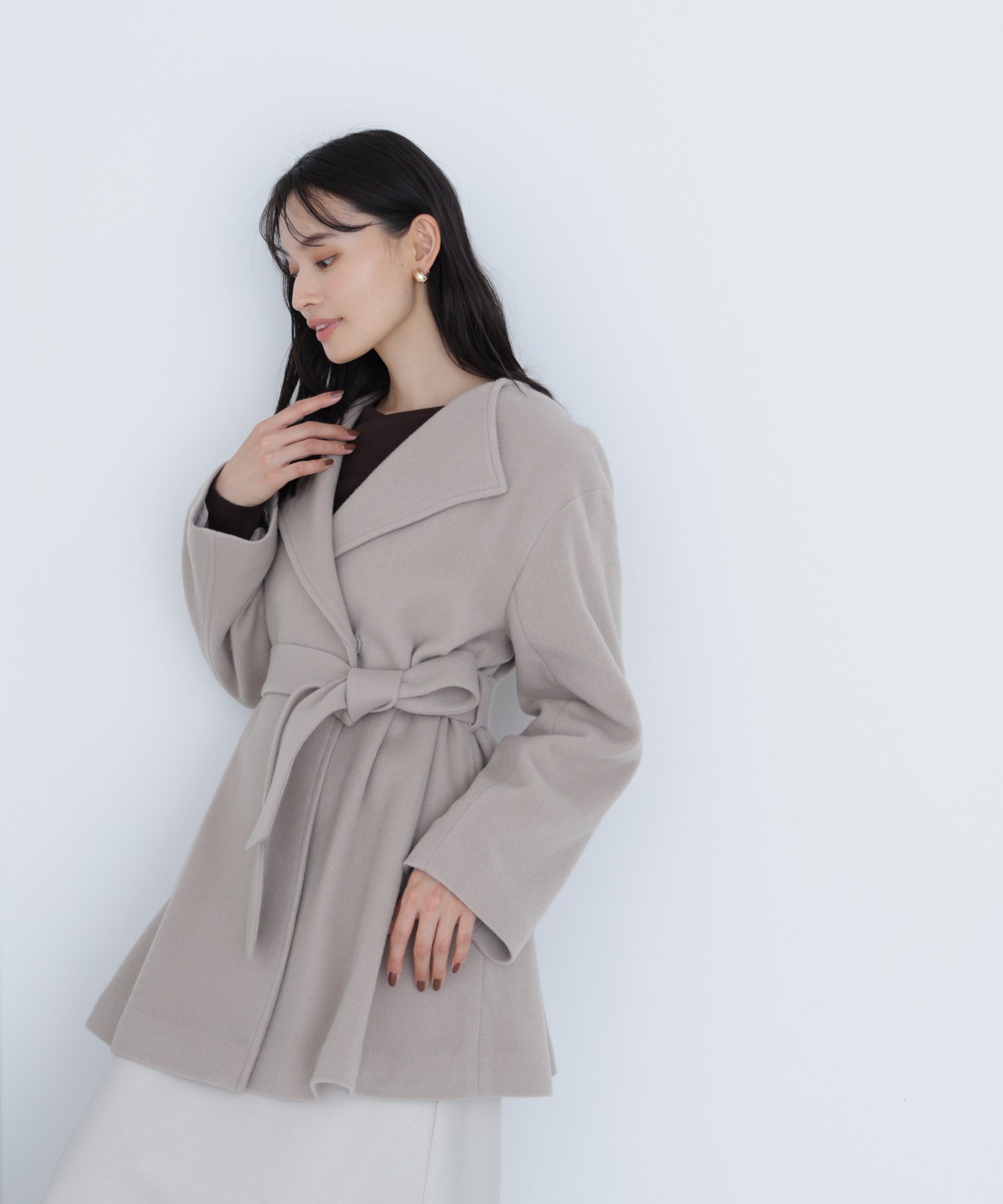 NATURAL BEAUTY BASIC｜ベルテッドミディコート | Rakuten Fashion