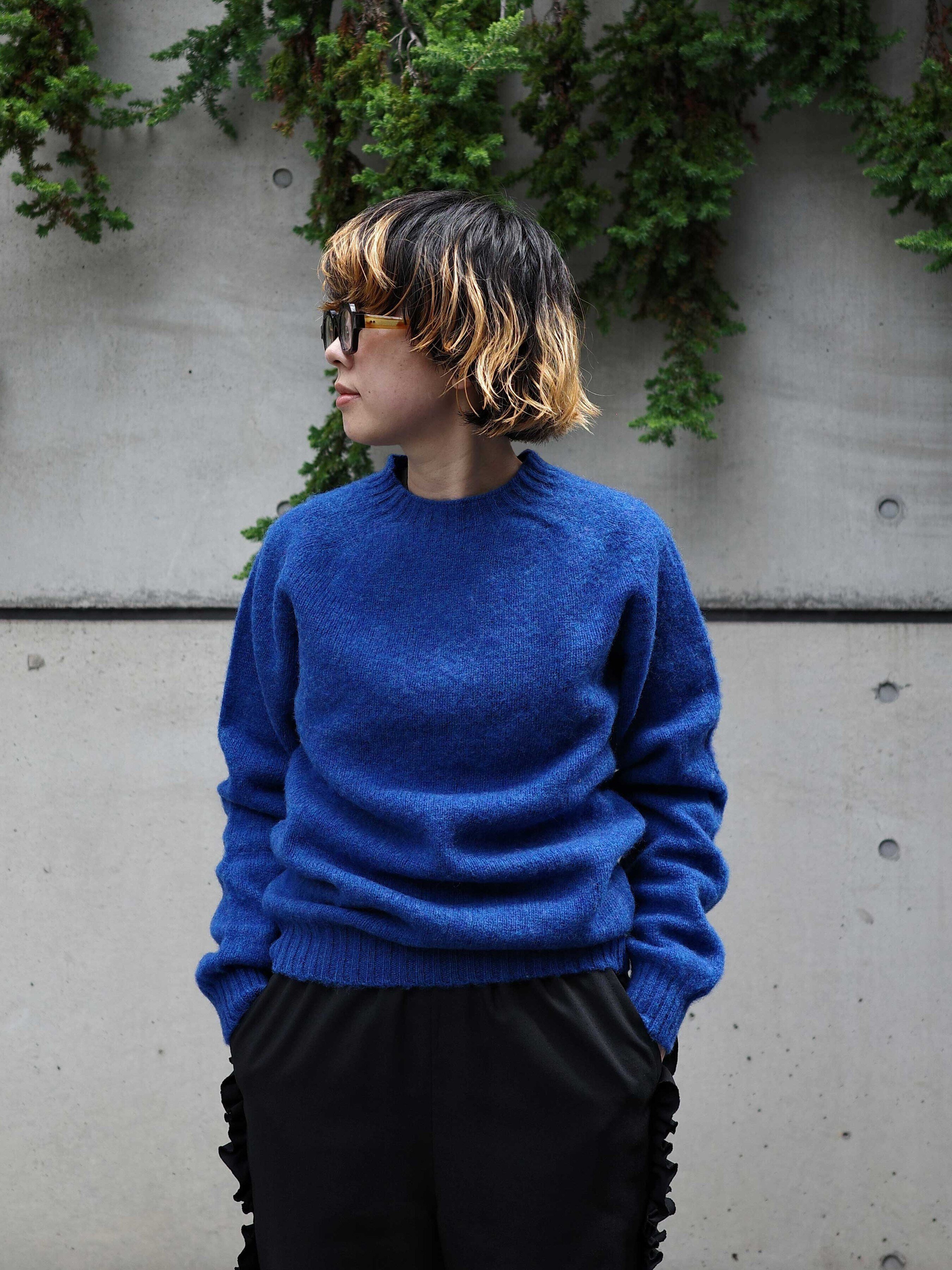 BEAVER｜INVERALLAN/インバーアラン 別注SHAGGY CREW SHETLAND SWEATER