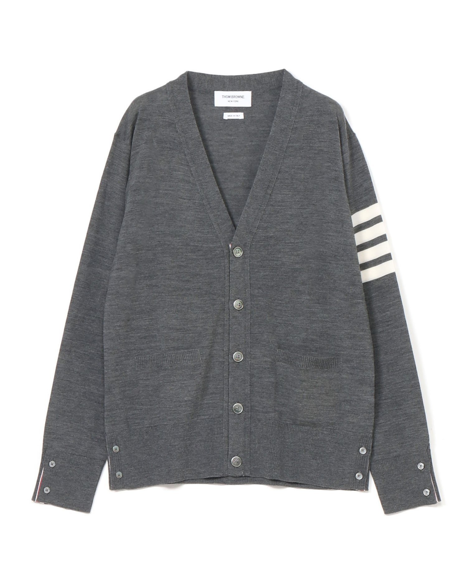 THOM BROWNE トムブラウン Vネックニット ウールモヘア 3 THOM BROWNE/トムブラウン_men通販 | ニット | トップス | メンズ