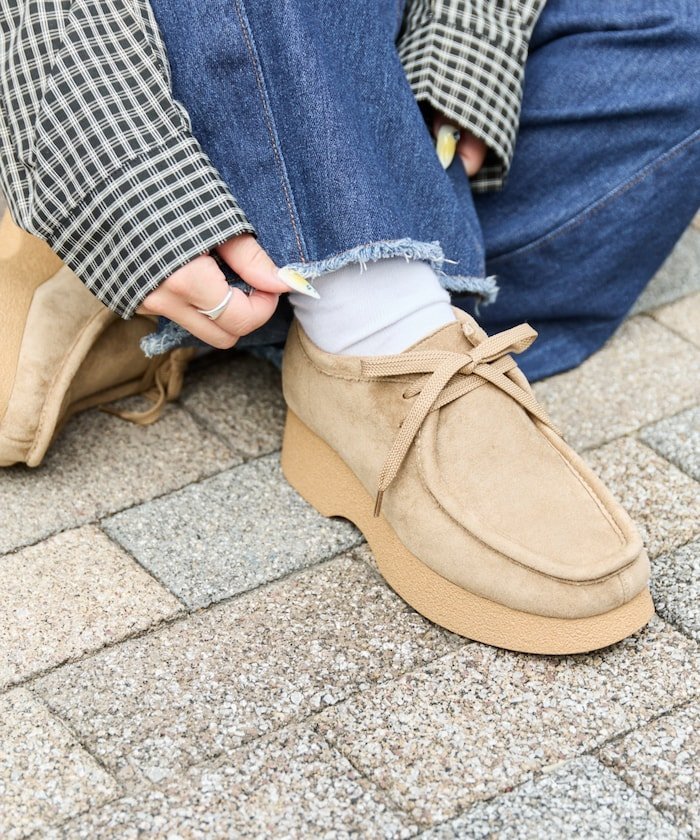 FREAK'S STORE｜厚底 スウェード モカシン[36~38サイズ展開]【限定展開