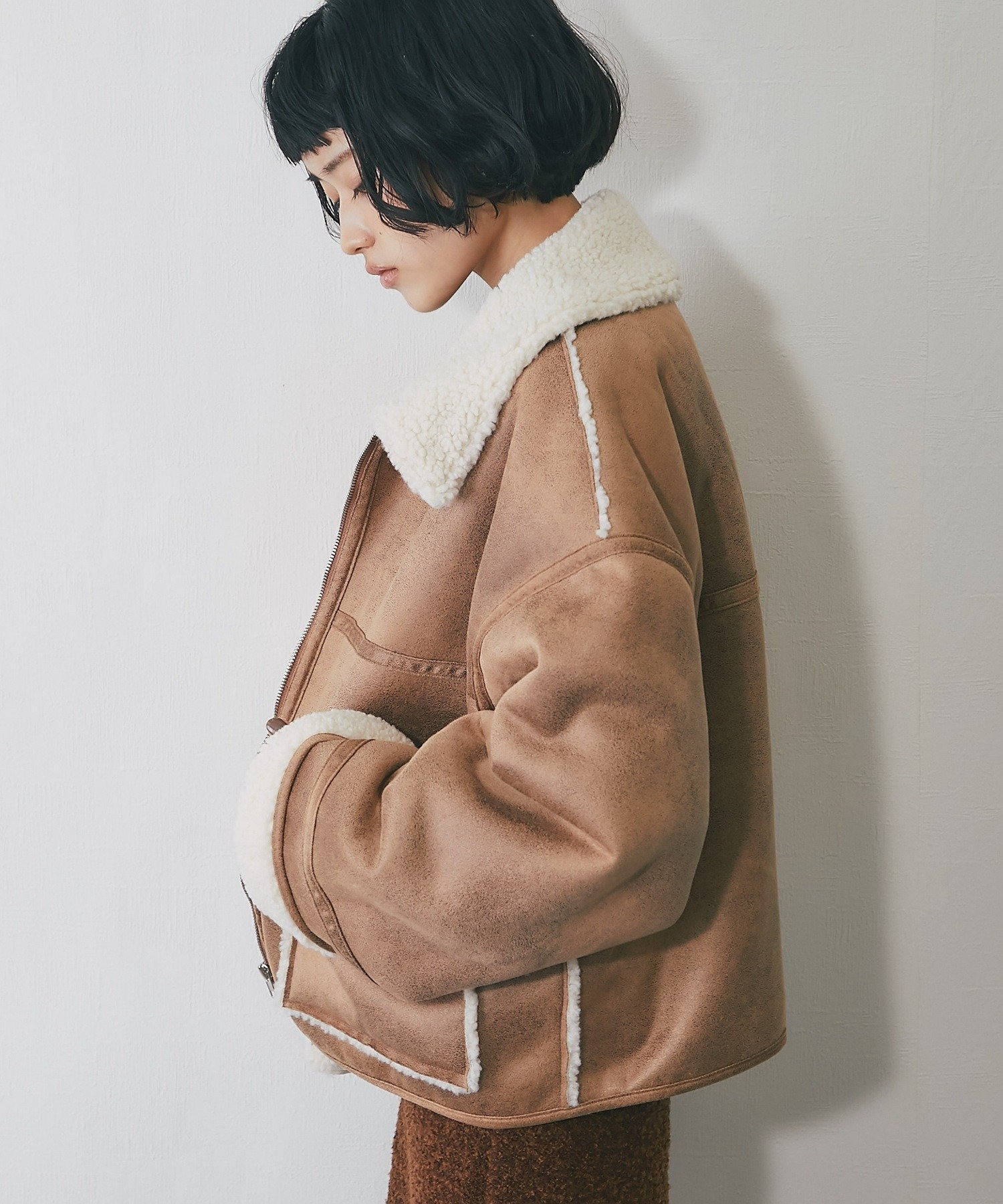 SMILE ORCHID｜ショート丈ムートンコート | Rakuten Fashion(楽天