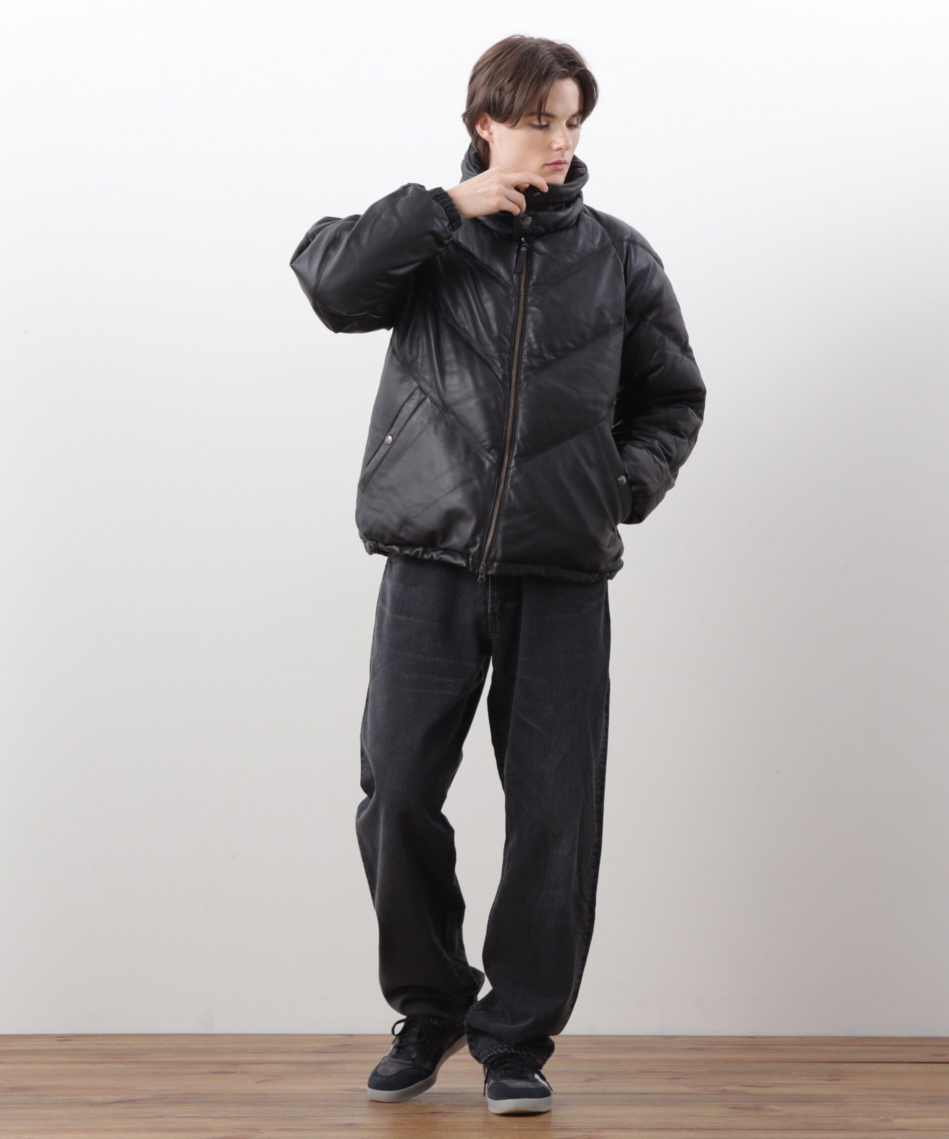 MANASTASH｜MANASTASH/マナスタッシュ/ V LEATHER DOWN JACKET