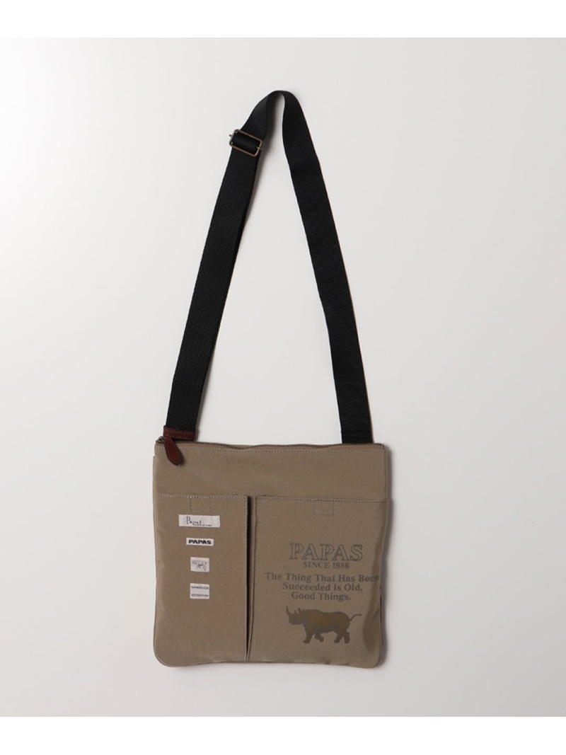 楽天市場】Papas ナイロンショルダーバッグ【ロゴ+サイ】 パパス