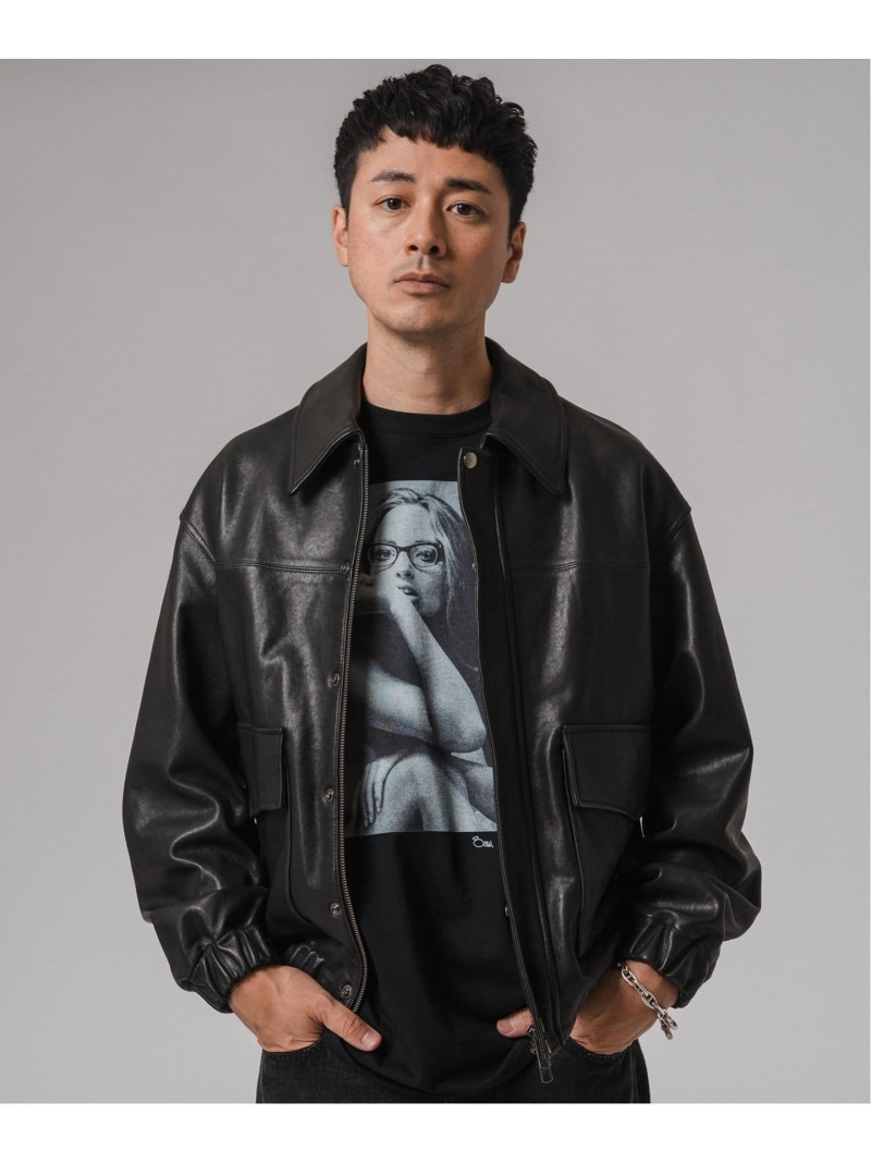 楽天市場】EDIFICE A2 レザーショートブルゾン エディフィス