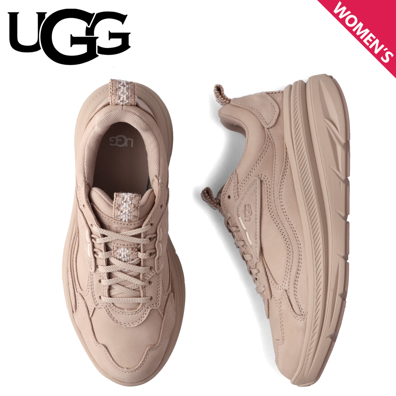 楽天市場】アグ UGG スニーカー レディース 厚底 CA1 ベージュ 1136845