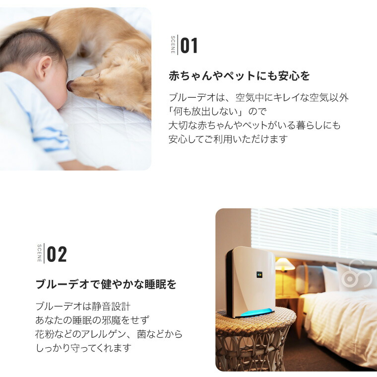 楽天市場】Blue Deo (ブルーデオ) 空気清浄機 S型 光触媒 約8畳 消臭