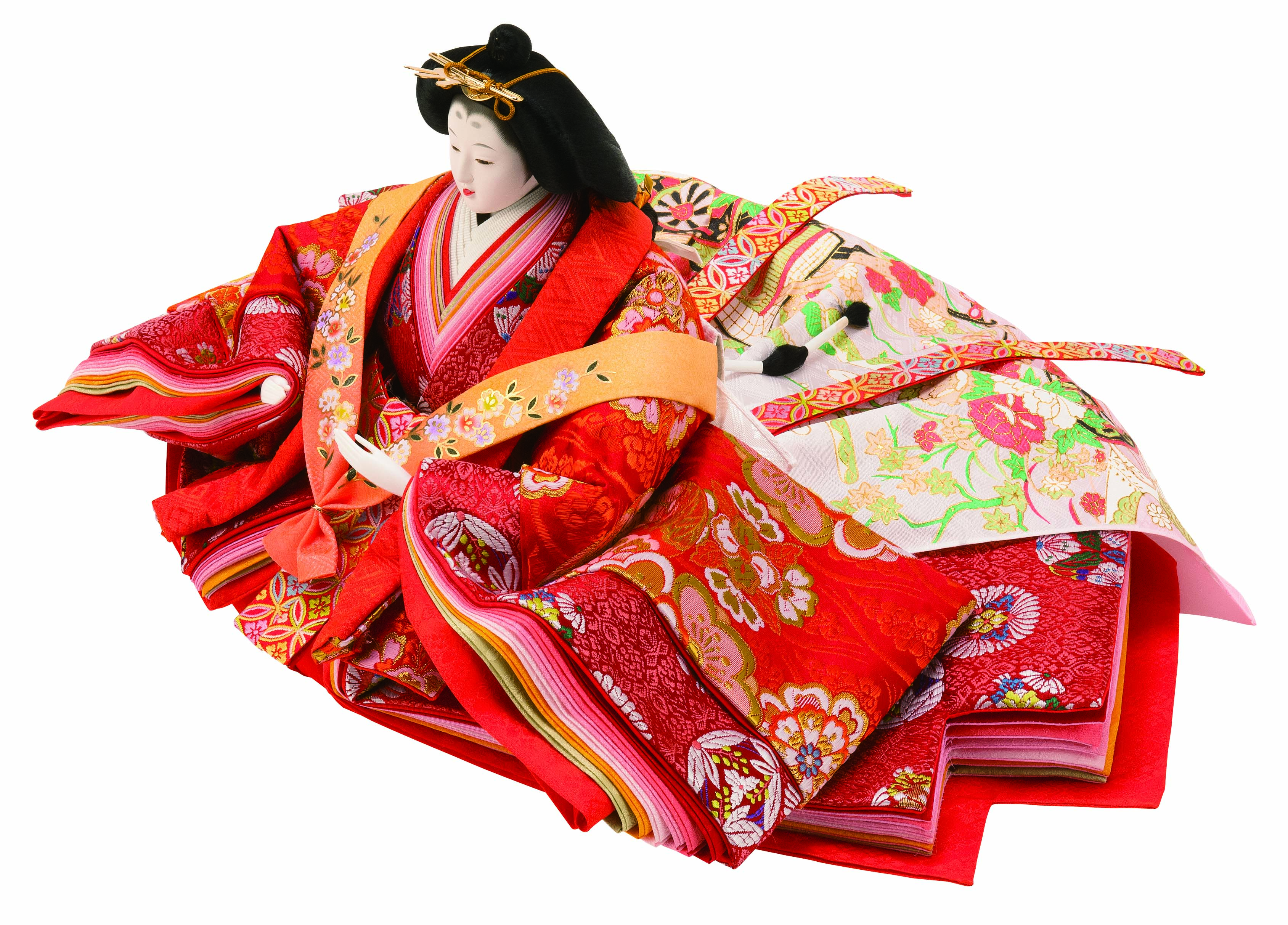 楽天市場】送料無料 平安豊久作 雛人形 衣装着十五人揃い 木製七段飾り