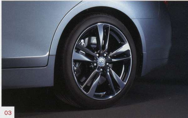 Nissan 19インチ ブラッククロームホイール v37SKYLINE Nissan 19