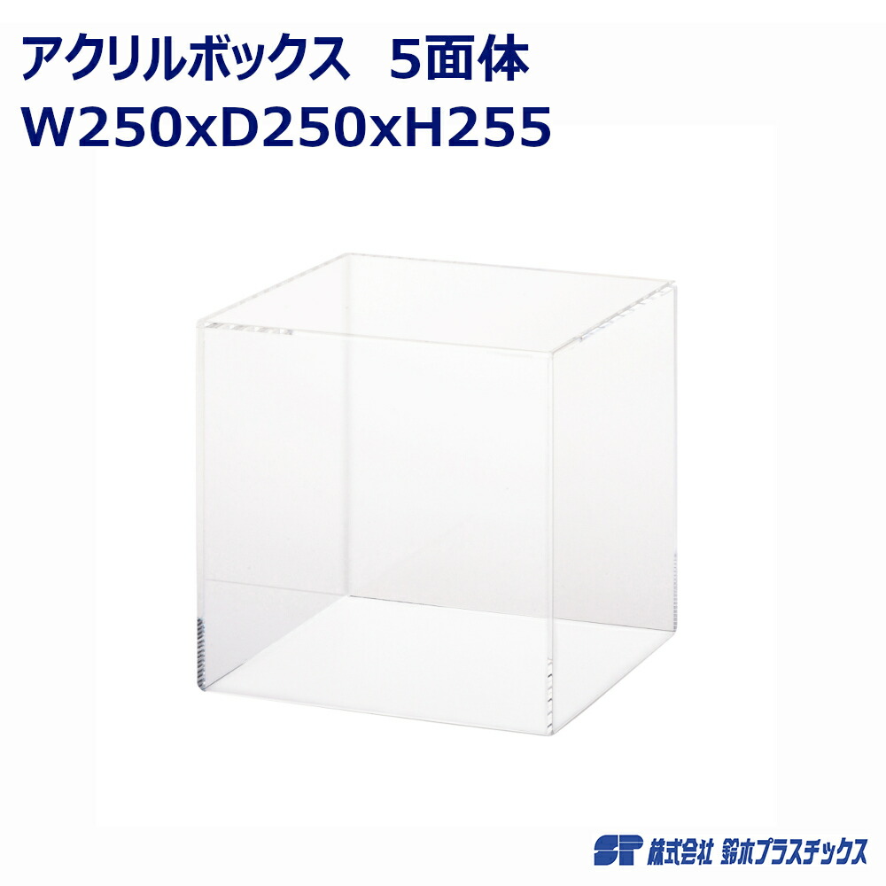 楽天市場】アクリル フィギュアケース 5面体 W250×D250×H255 透明