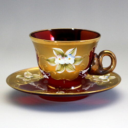 楽天市場】ヴェネチアン ベネチアン グラス ムラノ カップ＆ソーサー