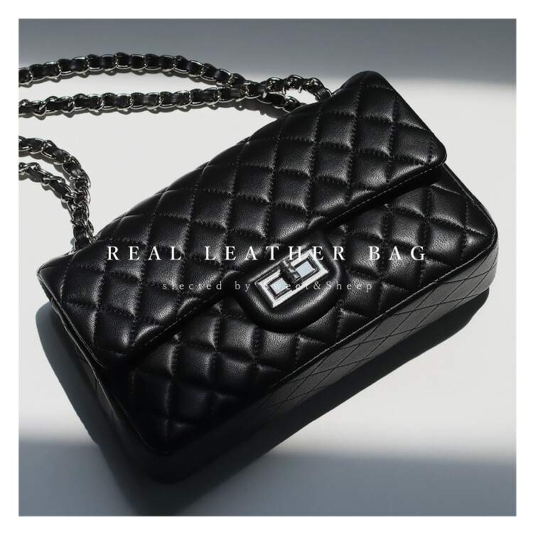 楽天市場】チェーンバッグ キルティングバッグ フォーマル 羊革 本革