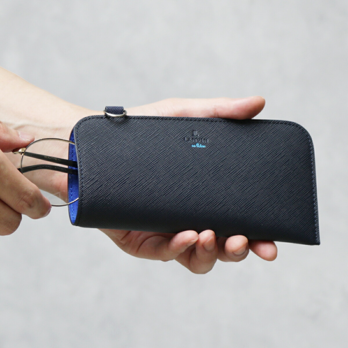 楽天市場】ランバンオンブルー メガネケース 革 おしゃれ スリム 薄型