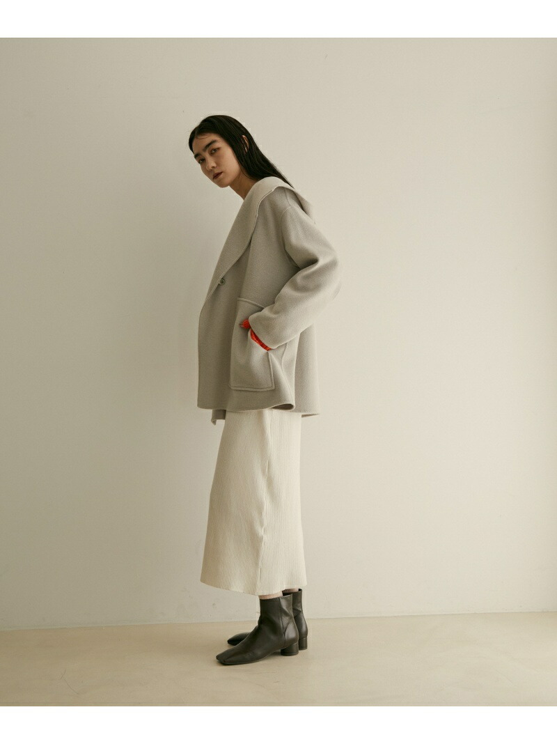楽天市場】【SALE／50%OFF】ウールリバーフーデッドハーフコート SALON