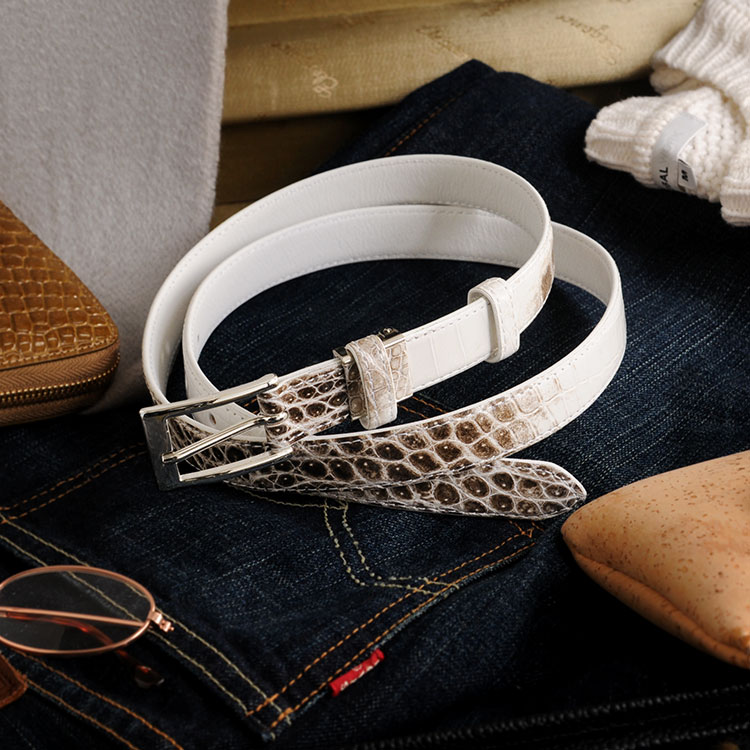 楽天市場】ヒマラヤ クロコダイル レディース ベルト 20mm 日本製 ピン