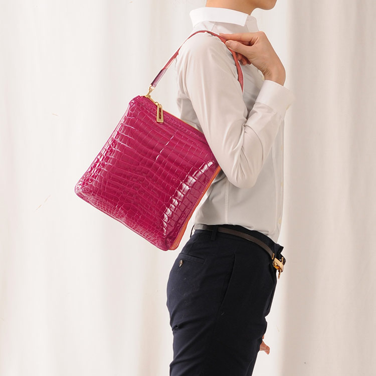 楽天市場】クロコダイル ショルダーバッグ レディース シャイニング