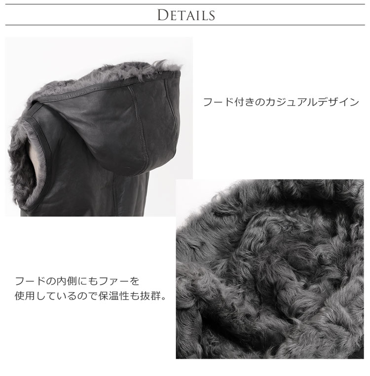 楽天市場】【40%offクーポン】カルガンラム ファー レザー ベスト