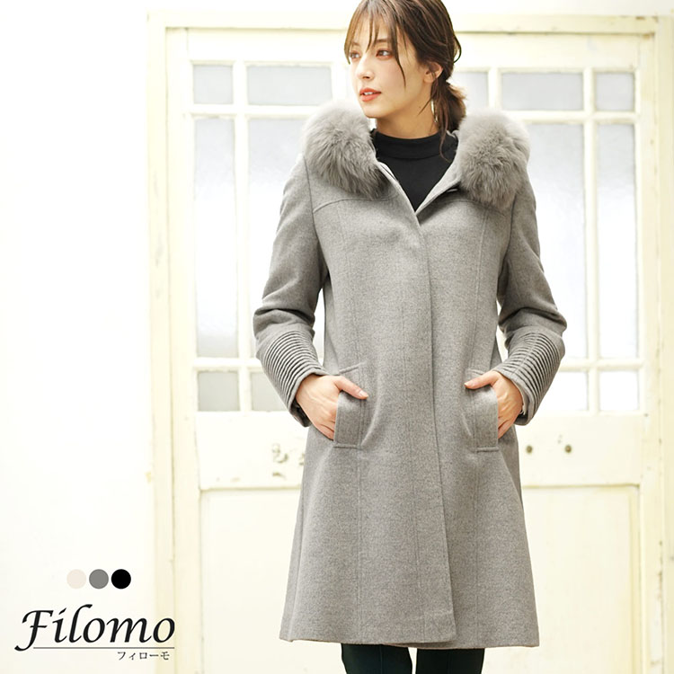 楽天市場】【10%offクーポン】カシミヤ ブレンド ロング コート