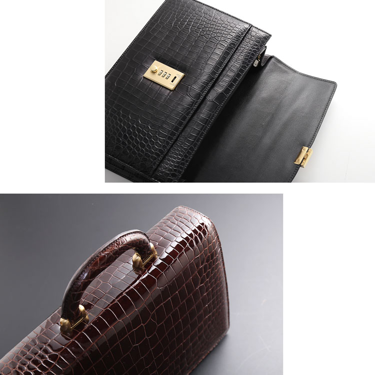 楽天市場】クロコダイル メンズ ビジネスバッグ かぶせ ダイヤルロック