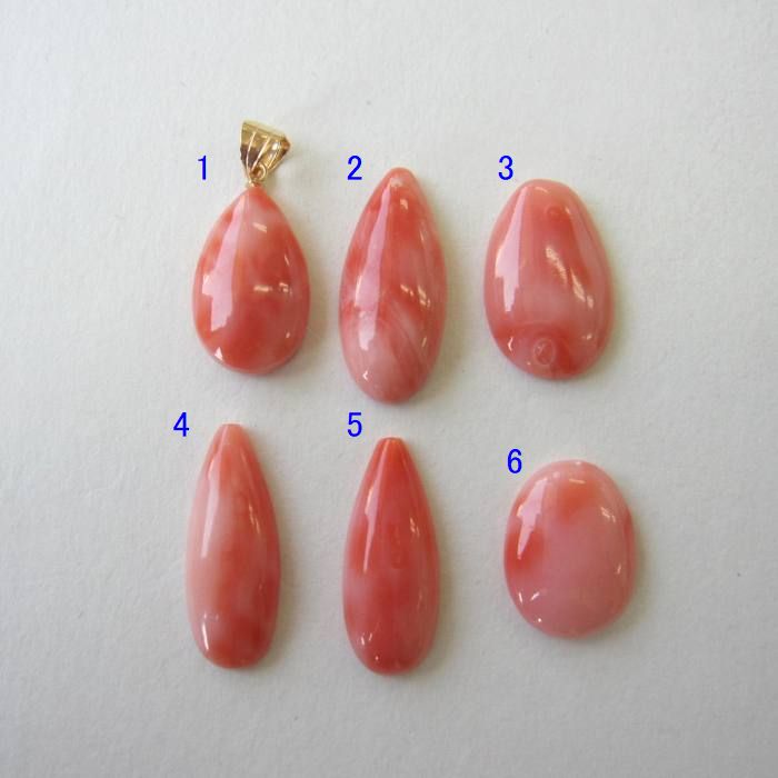 楽天市場】ピンクサンゴ ドロップペンダントトップ K18 『宝石珊瑚