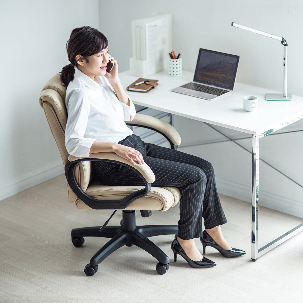 楽天市場】【楽天1位受賞】オフィスチェア レザーチェア パソコン