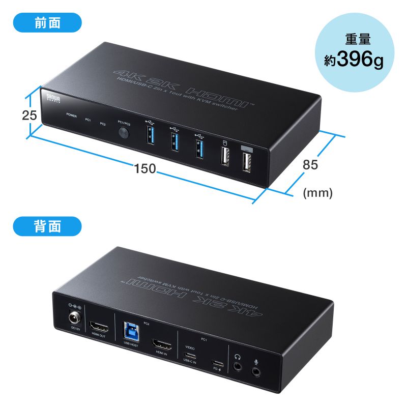 楽天市場】ドッキングステーション パソコン 切替器 PC Type-C/HDMI