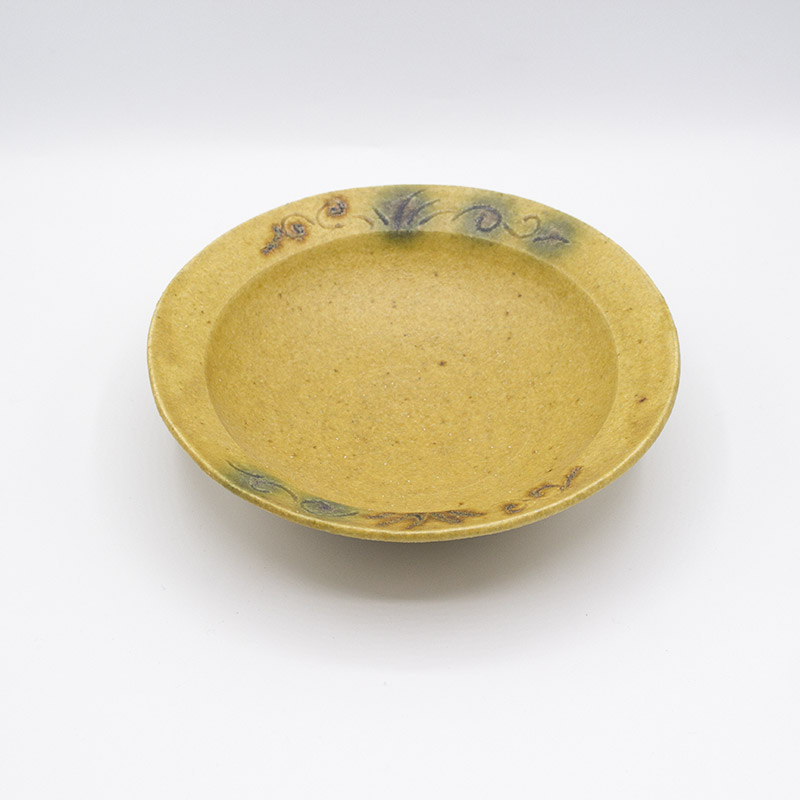 楽天市場】【アウトレット】作家物 手づくり陶器 黄瀬戸織部 平鉢 16.5