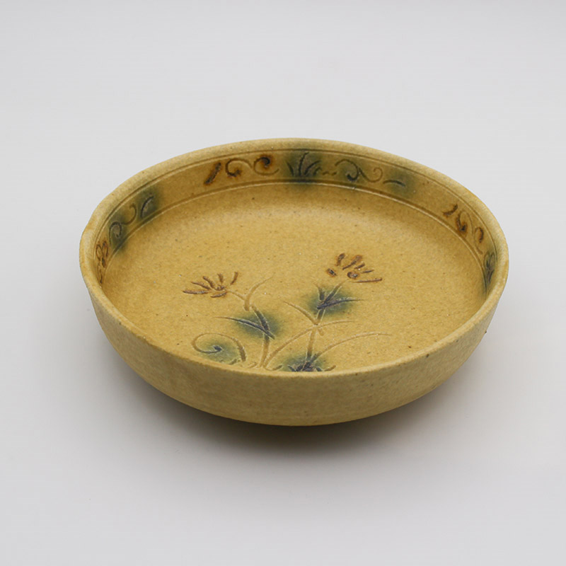 楽天市場】【アウトレット】作家物 手づくり陶器 黄瀬戸織部 Φ18 菓子