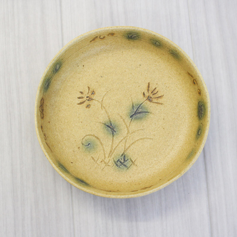 No.25022117 やきもの陶磁器 織部の菓子器 No.25022117 やきもの陶磁器