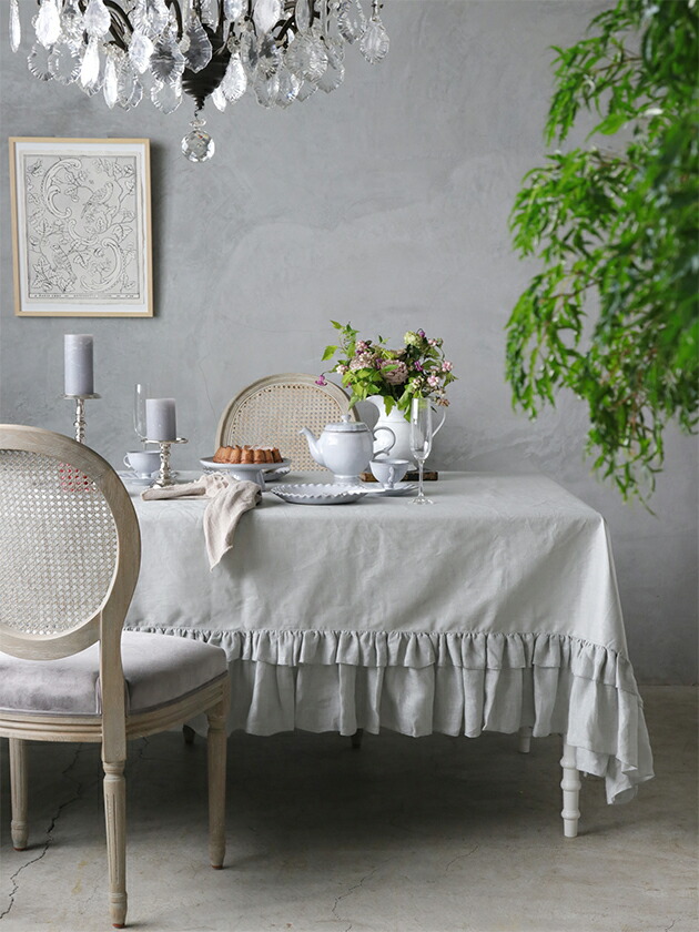 楽天市場】Borgo delle tovaglie テーブルクロス ライトグレー GITANE