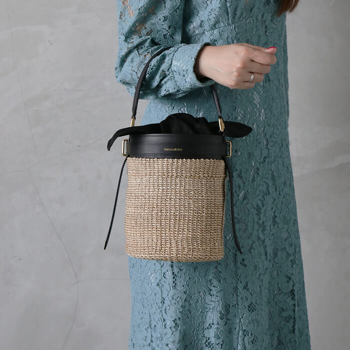 楽天市場】VIOLAd'ORO カゴバッグ ファーの通販