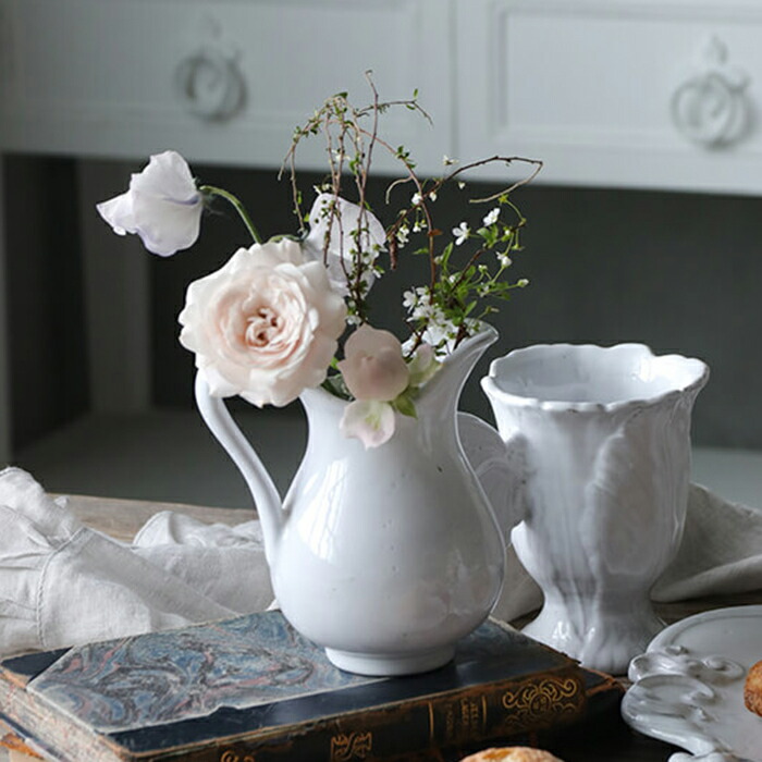 楽天市場】ピッチャー JARRITA Trinitate // 陶器 ホワイト 水差し