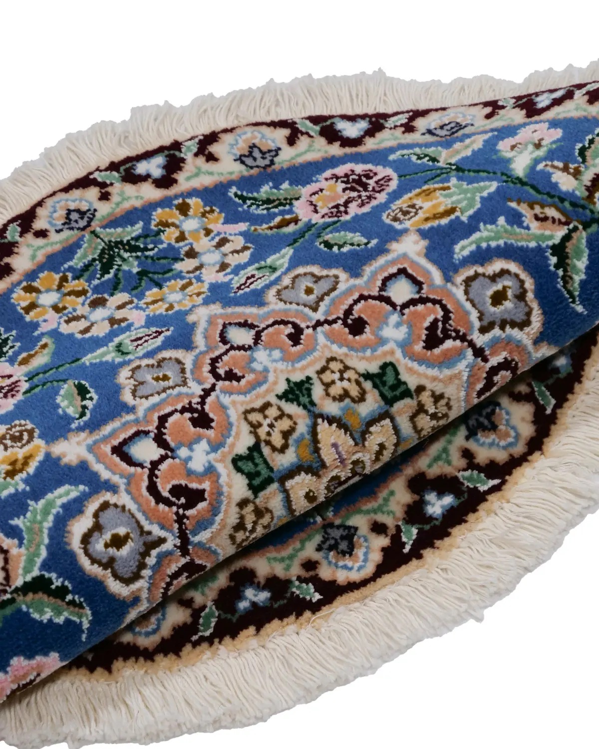 楽天市場】ペルシャ絨毯 ナイン産 ウール 約55cm x 55cm 円形 ラウンド