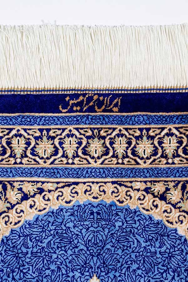 楽天市場】ペルシャ絨毯 シルク クム産 アミニ工房 約58cm x 88cm 玄関