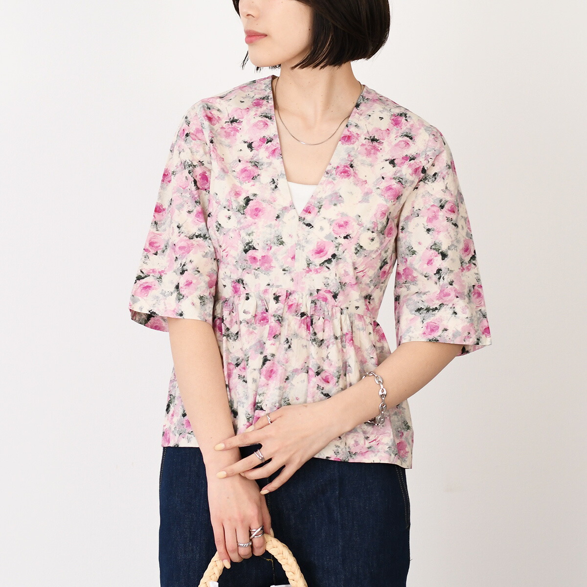 楽天市場】GANNI ガニー トップス フローラル ブラウス シャツ F8710