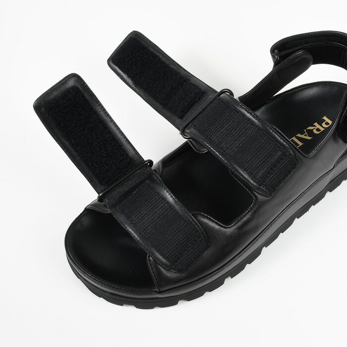 楽天市場】PRADA プラダ サンダル フラットサンダル 1X416N038 ナッパ