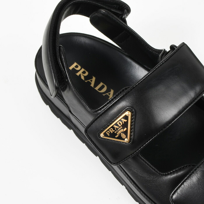 楽天市場】PRADA プラダ サンダル フラットサンダル 1X416N038 ナッパ