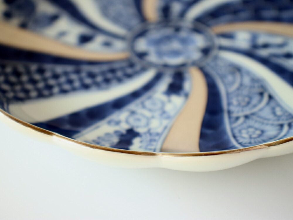 楽天市場】林九郎窯 古伊万里様式 藍青シリーズ 銀彩祥瑞 プレート16cm