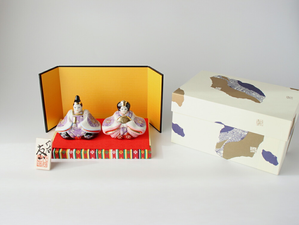 楽天市場】九谷焼 3号雛人形 花むらさき【 桃の節句 雛人形 雛飾り