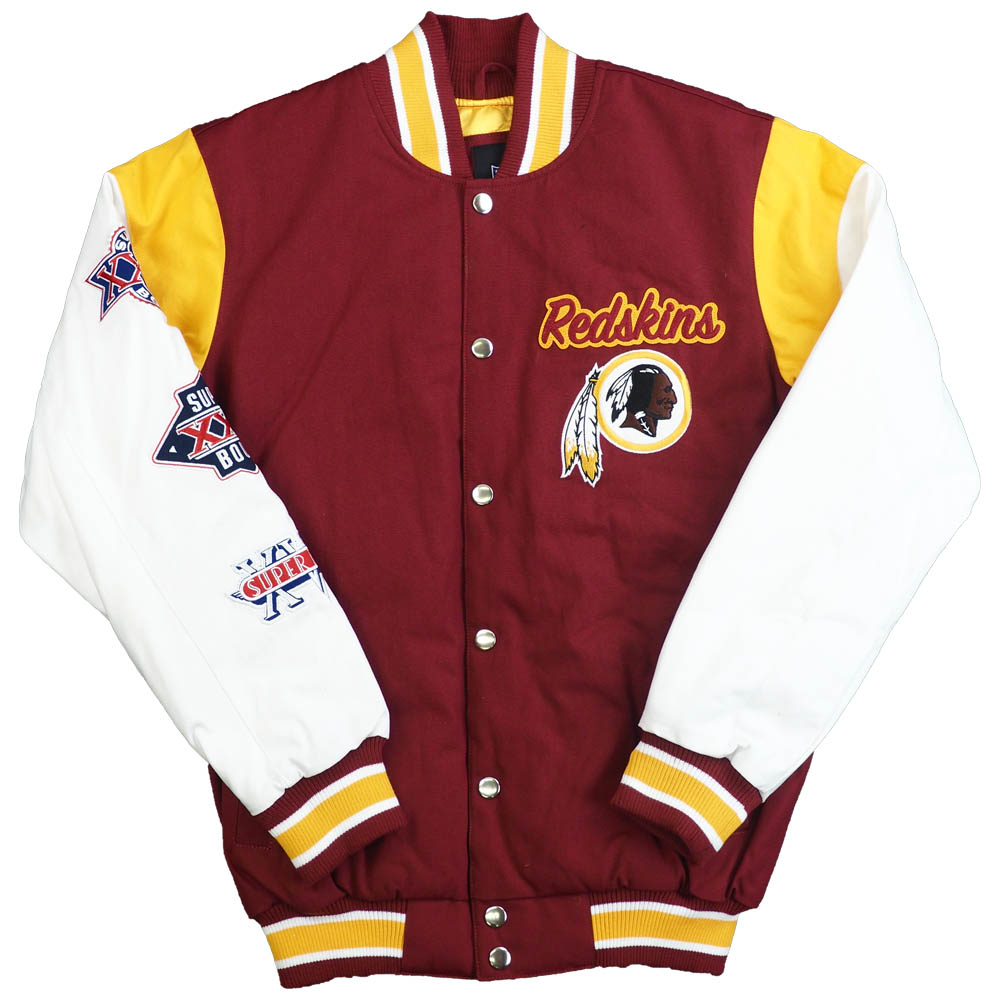 楽天市場】NFL スタジャン レッドスキンズ G-III マルーン ホワイト