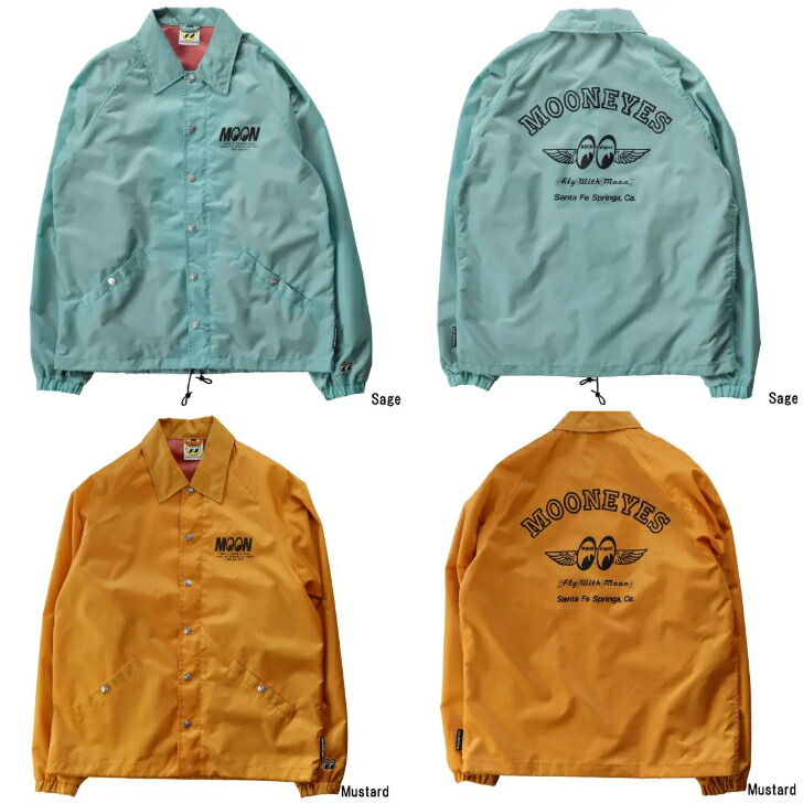 楽天市場】MOONEYES ナイロン コーチジャケット バイク 防寒 防風