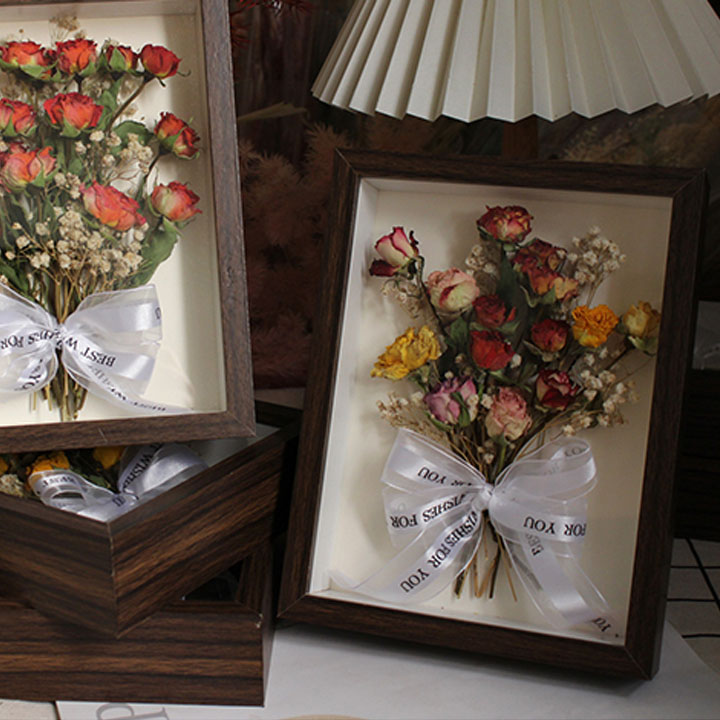 バラの花束 油絵 木製フレーム付き 高島屋 バラの花束 油彩画 木製